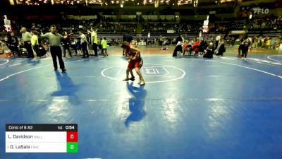 65 lbs Consi Of 8 #2 - Lillian Davidson, Wall Knights vs Olivia LaSala, Fiwc