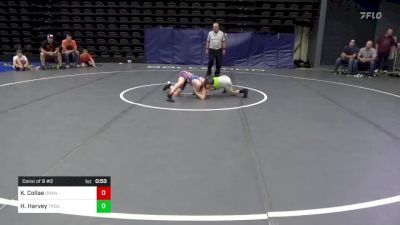 86 lbs Consi Of 8 #2 - Kaleb Collae, Orangeville, PA vs Hunter Harvey, Trout Run, PA