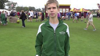 Seth Hirsch after winning the boys gold race at Roy Griak