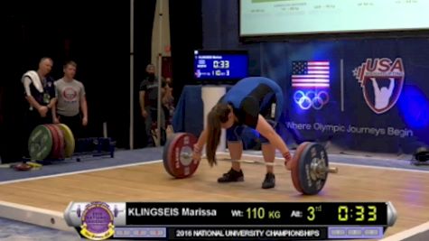 USAW Uni & U25 Nationals Highlights - Marissa Klingseis