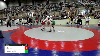 130 lbs Consi Of 8 #1 - Kaedyn Cox, Social Circle USA Takedown vs Jayden Hawkins, Harrison Top Dog Wrestling Club