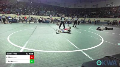 55 lbs Quarterfinal - Parker Mabe, Hilldale Youth Wrestling Club vs Tate Parker, Pryor Tigers