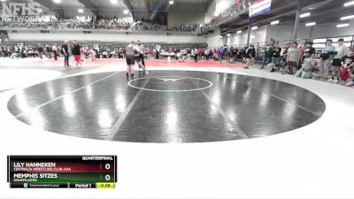 285 lbs Quarterfinal - Memphis Sitzes, Unaffiliated vs Lily Hanneken, Centralia Wrestling Club-AAA