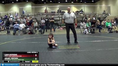 47 lbs Cons. Round 2 - Liam Hopkins, Hazel Park Wrestling Club vs Henry Brown, Frankfort Wildcats Wrestling