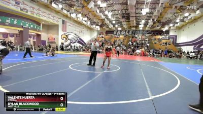 144 Boys Cons. Round 4 - Dylan Blackwood, West Hills vs Valente Huerta, Imperial