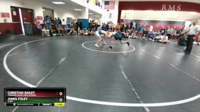 126 lbs Cons. Round 4 - Christian Bailey, Thunder Basin High School vs Owen Foley, Cody