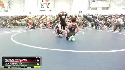 128 lbs Quarterfinal - Liam Harrington, Long Beach Gladiators Wrestling vs Nicholas Montagano, Wantagh Wrestling Club