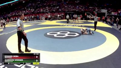 D1-120 lbs Quarterfinal - Edward Skiba, Brunswick vs Garrison Weisner, Oregon Clay