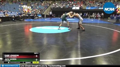 157 lbs Semifinal - Gabe Johnson, Central Oklahoma vs Jack Haskin, Lake Erie