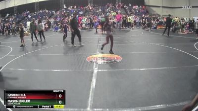 90 lbs Semifinal - Mason Bigler, Legacy Elite vs Savion Hill, Columbia Knights