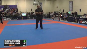 Ian Phyllip Sanders vs Mayko Araujo Borges 2016 IBJJF Pan No-Gi