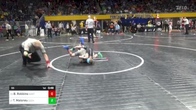 55 lbs Consi Of 32 #2 - Brayden Robbins, Northern Tioga vs Trevor Maloney, Cochranton