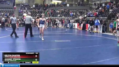 130 lbs Cons. Round 3 - Kelton Shaffer, Neosho Youth Wrestling vs Dominic Stinson, Victory Wrestling