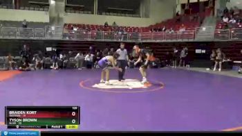 126 lbs Round 3 (3 Team) - Braiden Kort, Hastings vs Tyson Brown, Blair