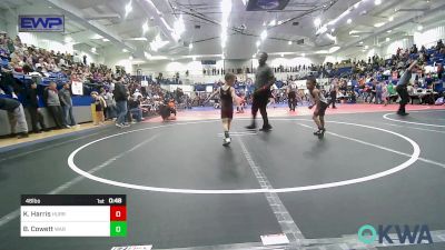 46 lbs Consi Of 8 #2 - Kevin Harris, HURRICANE WRESTLING ACADEMY vs Brady Cowett, Warner Eagles Youth Wrestling