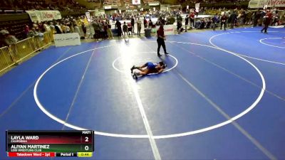 87 lbs Champ. Round 2 - Layla Ward, California vs Aliyan Martinez, Lodi Wrestling Club