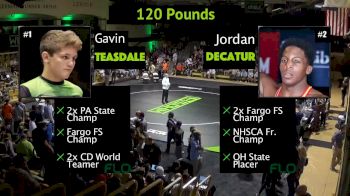 120 lbs Jordan Decatur, OH vs Gavin Teasdale, PA