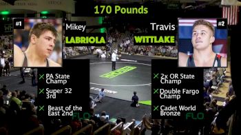 170 lbs Mikey Labriola, PA vs Travis Wittlake, OR