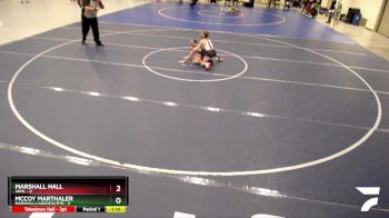 85 lbs Quarterfinals (8 Team) - Marshall Hall, ANML vs McCoy Marthaler, Marshall/Lakeview/RTR