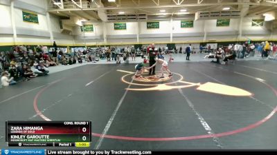 73 lbs Cons. Round 1 - Zara Himanga, Legends Of Gold vs Kinley Garoutte, Moorcroft Mat Masters Wrestlin