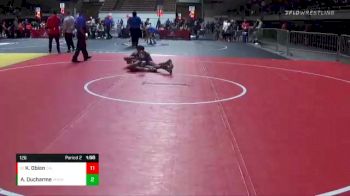 126 lbs Quarterfinal - Kaden Obien, California vs Aydan Ducharme, Vacaville High School Wrestling