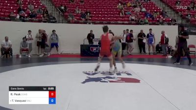 60 kg Cons Semis - Rhett Peak, Cowboy Wrestling Club vs Teegan Vasquez, Kalispell Wrestling Club