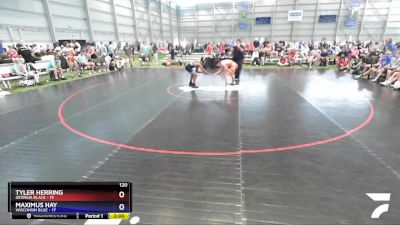 120 lbs Placement Matches (16 Team) - Tyler Herring, Georgia BLACK vs Maximus Hay, Wisconsin Blue