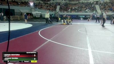 114 lbs Quarterfinal - Sophia Renteria, Rio Rico vs Jussiah Bamba, Peoria