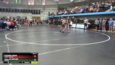 JV-1 lbs Round 2 - Dallas Bayler, Marion vs Cooper Krob, Mount Vernon