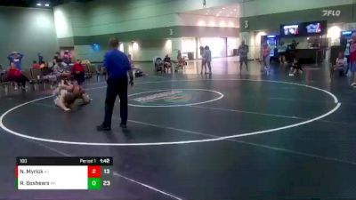 160 lbs Round 4 (16 Team) - Noah Myrick, Land O` Lakes vs Ryan Boshears, Indiana Smackdown Black