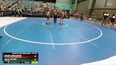 119-130 lbs Round 5 - Jacob Joralemon, Douglas County Grapplers vs Miles Hilmen, USA Gold