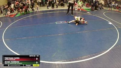 53 lbs Cons. Round 1 - Treygan Cates, Round Mountain vs River Morrow, Iron Co Wrestling Academy