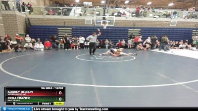 114/120 Cons. Semi - Erika Frazier, Unattached vs Audrey Deleon, Weiser Wrestling