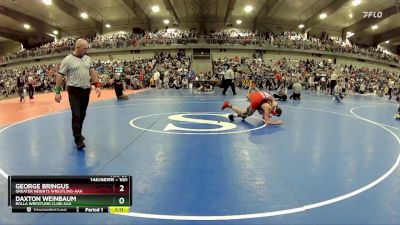 100 lbs Champ. Round 1 - George Bringus, Greater Heights Wrestling-AAA vs Daxton Weinbaum, Rolla Wrestling Club-AAA