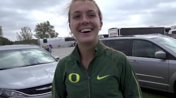 Katie Rainsberger after taking 6th at PreNats