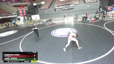 120 lbs Cons. Semi - Jonathan Jasso, California vs Angel Garcia, Woodlake High School Wrestling