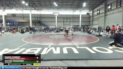 110 lbs Cons. Round 4 - Paxton Waggoner, Tri-Valley vs Mason Forrest, Nampa Christian Middle School