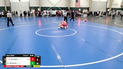 125 lbs Champ. Round 1 - Kaden Spragis, Pratt Community College vs Decker Milender, Colorado State University - Pueblo