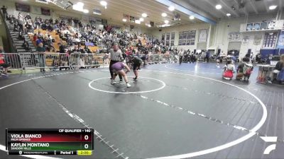 140 lbs Quarterfinal - Kaylin Montano, Shadow Hills vs Viola Bianco, Palm Springs