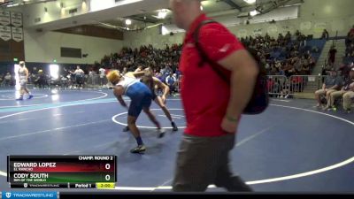 170 lbs Champ. Round 2 - Cody South, Rim Of The World vs Edward Lopez, El Rancho