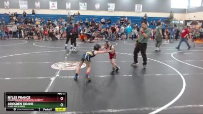 52 lbs Quarterfinal - RyLee France, Spartanburg Wrestling Academy vs Dresden Deane, Hard Rock Rams