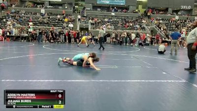 115 lbs Cons. Round 5 - Addilyn Masters, Greater Heights Wrestling vs Juliana Burds, DC Elite