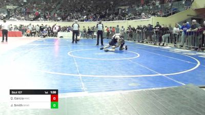 123 lbs Round Of 32 - Quntrail Garcia, Midwest City JH vs Jackson Smith, Broken Arrow