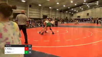 136 lbs Prelims - Austin McBay, Cambridge Maul vs Jake Clark, North Hall Jr. Trojans MS