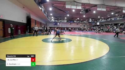 120 lbs Round Of 16 - Matthew Griffin, Roselle Park vs Cole Dunham, Pope John XXIII