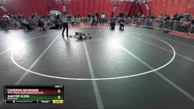 49 lbs Quarterfinal - Cameron Novinskie, Iowa-Grant Youth Wrestling Club vs Sawyer Klein, Wisconsin