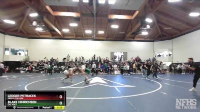 174 lbs Semifinal - Blake Hinrichsen, Cal Poly vs Ledger Petracek, Menlo College