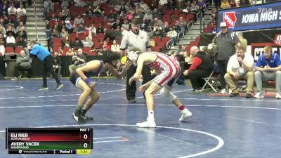 1A-106 lbs Cons. Round 3 - Avery Vacek, Underwood vs Eli Rieb, Alta/Aurelia