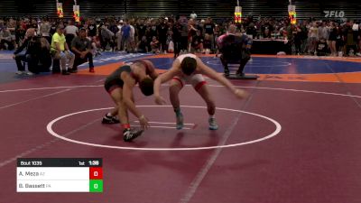 132 lbs Quarterfinal - Adrian Meza, AZ vs Bo Bassett, PA