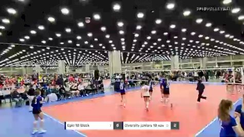 Epic 18 Black vs Diversity juniors 18 navy - 2022 JVA World Challenge presented by Nike - Expo Only